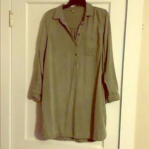 Sage green shirt dress
